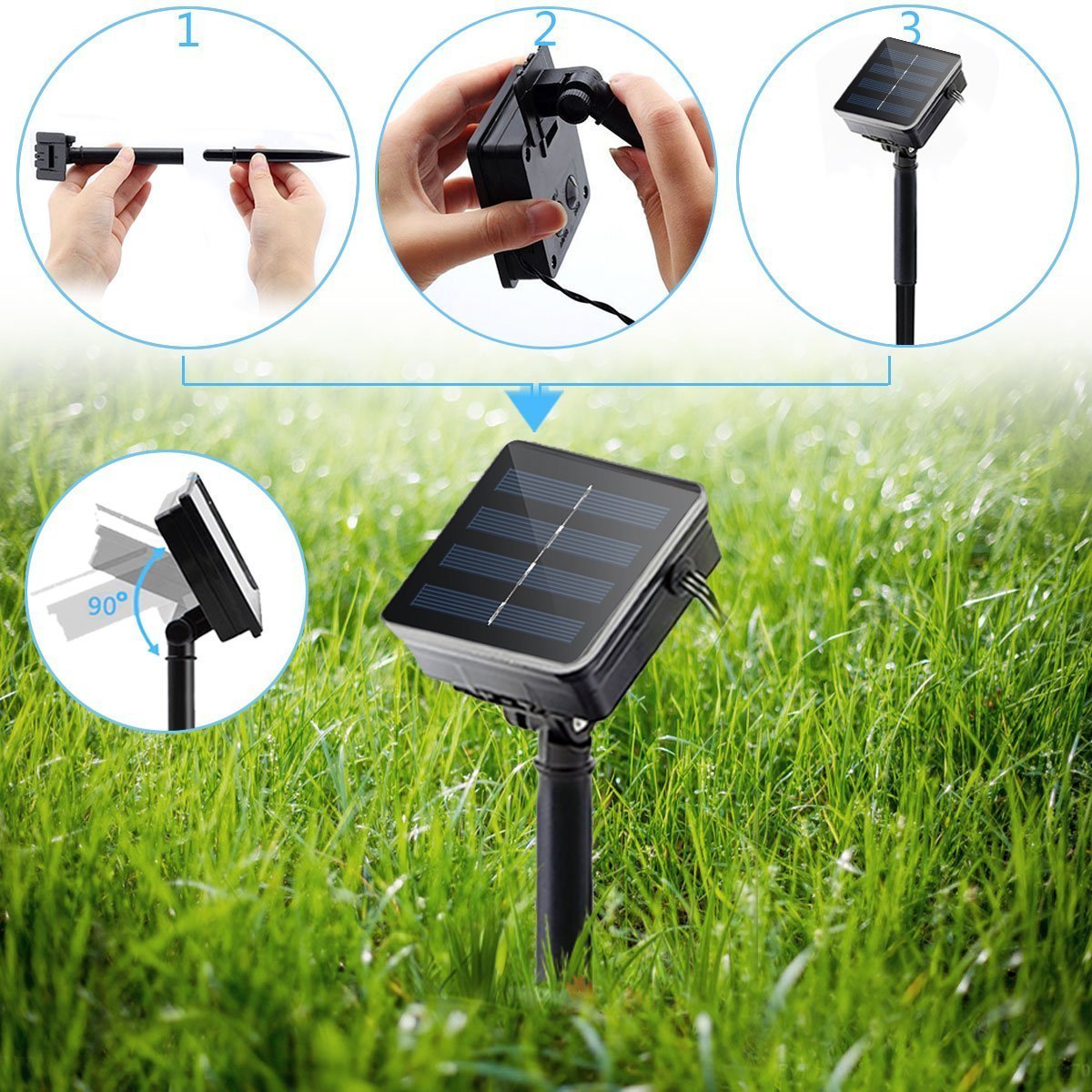 solar powered garden lighting strips