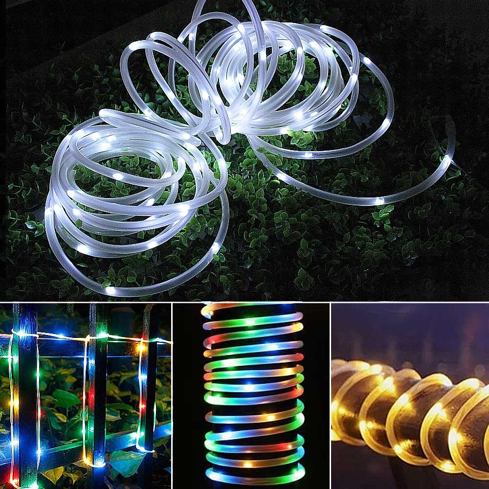 solar garden pathway rope lights